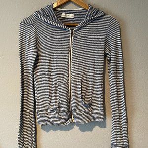 Abercrombie & Fitch striped zip-up sweater